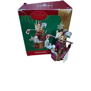 Vintage Carlton Cards Christmas Caddies Mice golf‎ ornament